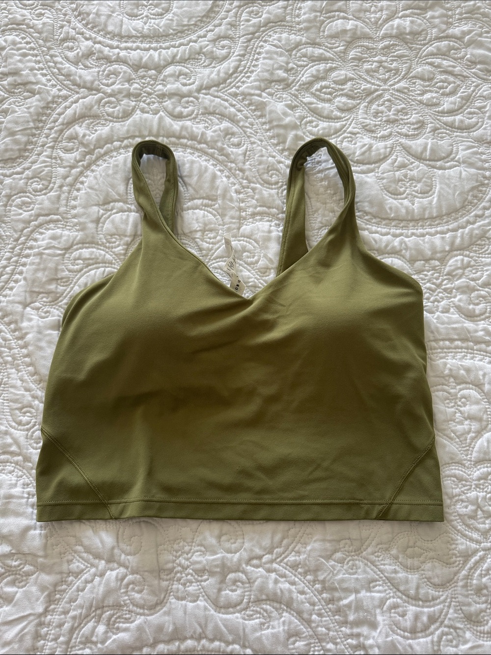lululemon athletica Olive Green V-Neck Seamless Sports Bra